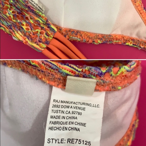 5/$25🌹Reef rainbow coral padded bikini top - Picture 5 of 6